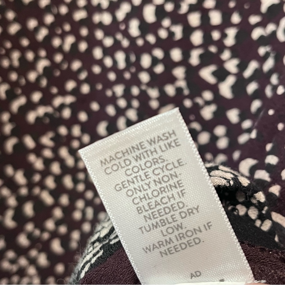 J. Jill Tunic Top Abstract Plum Purple Colorblock‎ Long Sleeve Size XL Stretch - Picture 11 of 14